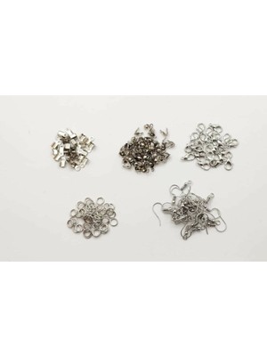 Yiğit Aksesuar Takı Malzeme Seti 120 Parça (Papağan/metal Halka/düğüm Kapama/bileklik Sıkma/küpe Kancası)