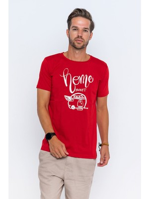 XCLSV Sport Home Sweet Baskılı Kamp Tişörtü