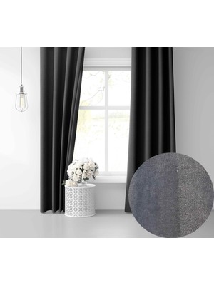 Perle Home Daily Series Antrasit Rengi Ada Fon Perde