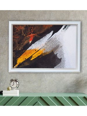 Bk Gift Modern Art Tasarımlı Özel Ahşap Çerçeveli Tablo 46X66CM-9