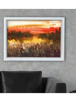 Bk Gift Gün Batımı Tasarımlı Özel Ahşap Çerçeveli Tablo 46X66CM-3