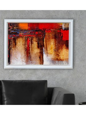 Bk Gift Abstract Tasarımlı Özel Ahşap Çerçeveli Tablo 46X66CM-1
