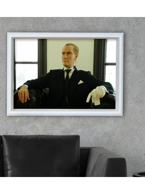 Bk Gift Atatürk Temalı Özel Ahşap Çerçeveli Tablo 46X66CM-1