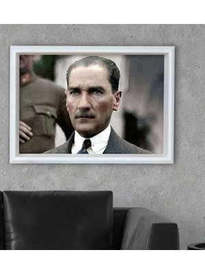 Bk Gift Atatürk Temalı Özel Ahşap Çerçeveli Tablo 46X66CM-32