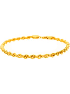 Bilezikci Örgü Zincir 22 Ayar Altın Bileklik