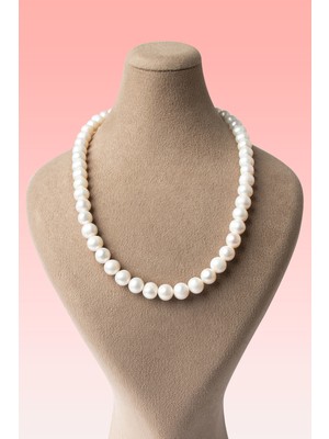 Pearls In Ocean Beyaz Renk Gerçek Inci Kolye Aa Kalite Classic Serisi 324