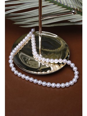 Pearls In Ocean Beyaz Renk Gerçek Inci Kolye Aaa Kalite Classic Serisi 314