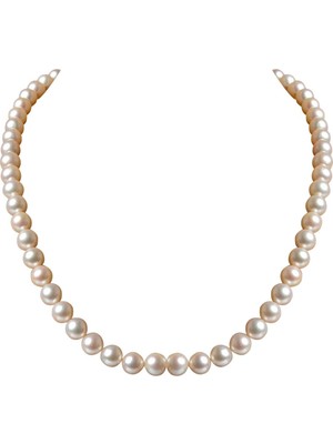 Pearls In Ocean Beyaz Renk Gerçek Inci Kolye Aaa Kalite Classic Serisi 314