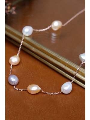 Pearls In Ocean Rose Gerçek Inci Kolye Joy Serisi 203