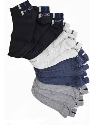 Black Arden Socks 12'li Pamuklu Ekonomik Erkek Patik Kısa Çorap 40-44 ESKT-0007