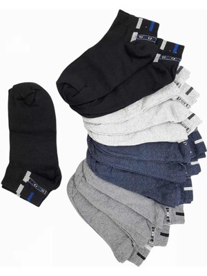 Black Arden Socks 12'li Pamuklu Ekonomik Erkek Patik Kısa Çorap 40-44 ESKT-0007