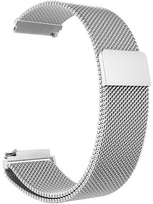 AktarMobile Amazfit Bip U Pro 40 mm Uyumlu Hasır Metal Kordon Mıknatıslı Tel Örgü Kayış