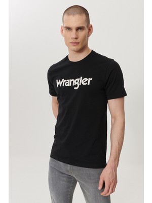 Wrangler Regular Fit Bol Kesim Sıfır Yaka  Koton Logolu Tişört