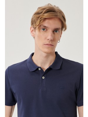 Lee Regular Fit Bol Kesim Polo Yaka  Koton Tişört