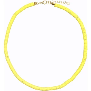 Sarı Fimo Boncuk Kolye, Choker Kolye