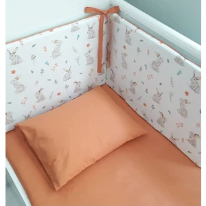 Jaju Baby Tavşan Desenli Bebek Nevresim Takımı ve Kenar Koruma Set