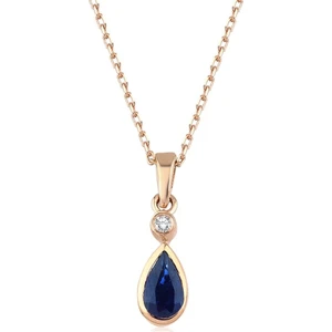 0.27 Karat Damla Safir Kolye PN1791S