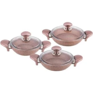 Özkent Granit Sahan Seti 3'lü Rose Gold