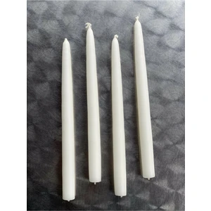 Köşem Hediyelik Süs 4lü Set Beyaz Şamdan Mumu