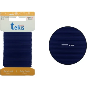 4mm Lacivert Lastik - 5 Metre