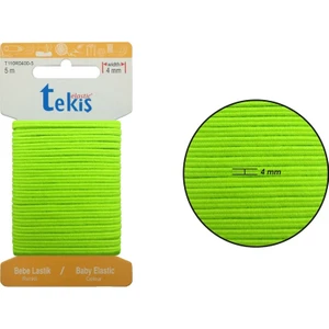 4mm Neon Yeşil Bebe Lastik - 5 Metre