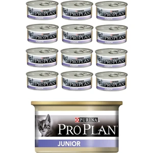 Proplan 12'li Junior Yavru ve Proplan 12'li Baby Kitten Tavuk Etli Yaş Kedi Maması 24 x 85 gr