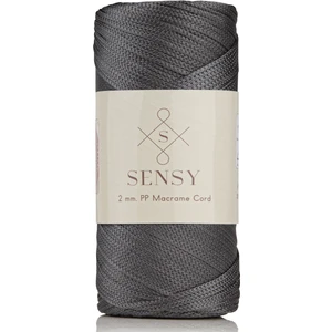 SENSY 2 Mm - 200 gr Polyester Makrome Ipi Koyu Gri 230 M Polyester Makrome Ip Supla Ip Ve Çanta Ipliği