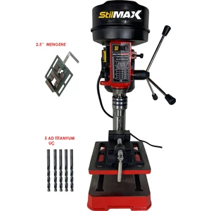 - Bakır Şanzıman Tezgah Tipi Sütunlu Matkap Tezgahı 700W 13MM + Mengene + Matkap Ucu