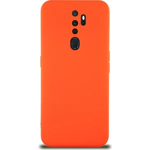 Caseart Oppo A9 2020 Kapak Içi Kadife Kamera Korumalı Lansman Silikon Kılıf - Turuncu