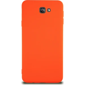 Caseart Samsung Galaxy J7 Prime Kapak Içi Kadife Lansman Silikon Kılıf - Turuncu