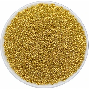 Hedef Bijuteri 2mm Gold / Altın Sarısı Renk Metal Demir Top Boncuk,takı Yapım Boncuğu (25GR ~1150 Adet)
