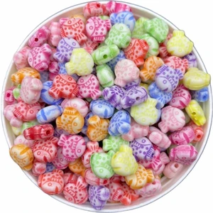 Hedef Bijuteri Pastel Balık Figür,balık Model Şekilli Karışık Pastel Renk Boncuk,takı Yapımı (50GR, ~70 Adet)
