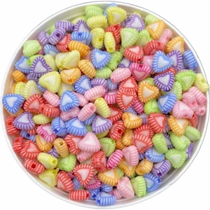 Hedef Bijuteri Pastel 7mm Kalp Figür,kalp Şekilli Karışık Pastel Renk Boncuk,takı Yapım Boncuğu (25GR, ~165 Adet)
