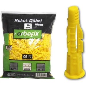 Joy Aksesuar 500 Adet Plastik Roket Dübel Boşluk ve Duvar Için 10MM