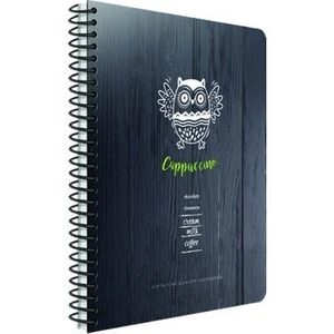 Coffee Book Spiralli Çizgili Defter 120 Yaprak 19 x 26 cm