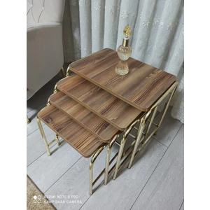 Mermer Desenli Şık 4'lü Zigon