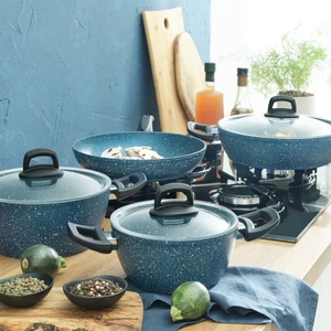 Shinning 7 Parça Granit Tencere Seti Sapphire