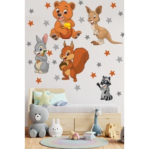 Echo Home Sevimli Minik Hayvanlar Anaokulu ve Çocuk Odası Sticker Seti