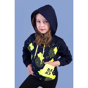 Toontoy Kids Kız Çocuk Cep Detaylı Baskılı Sweatshirt