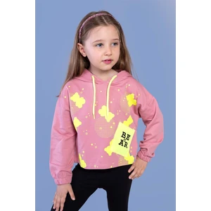 Toontoy Kids Kız Çocuk Cep Detaylı Baskılı Sweatshirt