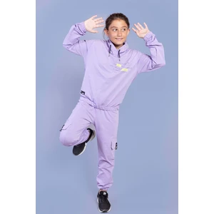 Toontoy Kids Kız Çocuk Baskılı Balıkçı Yaka Eşofman Takımı