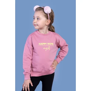 Toontoy Kız Çocuk Sırtı Baskılı Sweatshirt