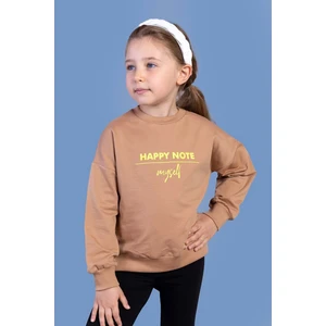 Toontoy Kids Kız Çocuk Sırtı Baskılı Sweatshirt