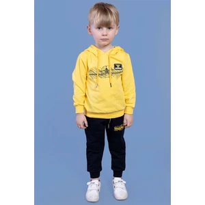 Toontoy Kids Erkek Çocuk Kapüşonlu Baskılı Eşofman Takımı