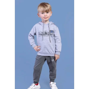 Toontoy Kids Erkek Çocuk Kapüşonlu Baskılı Eşofman Takımı