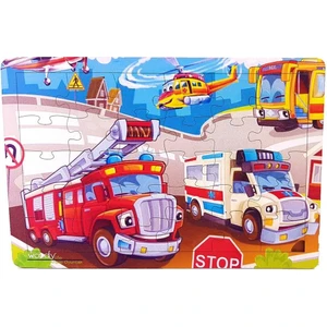 Woody Life Woodylife Itfaye Ambulans Helikopter 35 Parça Puzzle Yapboz Eğitici Çocuk Oyuncak