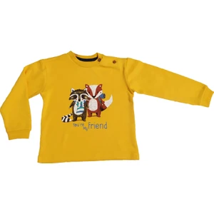 Süprem Sincap Baskılı Sweat-Sarı