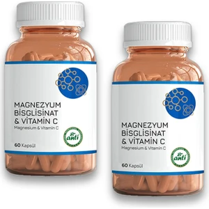 Magnezyum Bisglisinat & Vitamin C 60'lı x 2