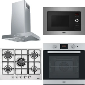 Ankastre Set (Fdf Eg6 60 Xs Davlumbaz Fhnl 705 4g Tc Xs E Ocak Fsl 86 H Xs Fırın Fsl 20 Mw Xs Mikrodalga Inox Smart Linear)