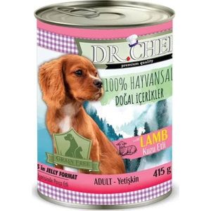 Dr. Chef Tahılsız Kuzu Etli Konserve Yavru Köpek Maması 24 x 415 Gram